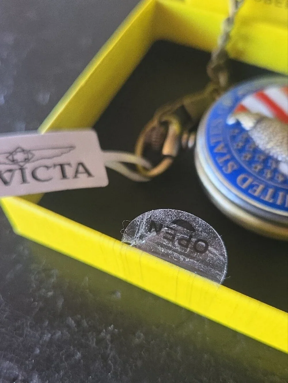 INVICTA 49008 Patriotic Eagle Pocket Watch - Blue and Red